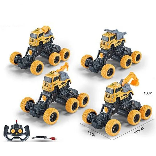 HKM-322451 1:18 Alloy Remote Control Climbing Car - Electric Engineering Vehicle Toy for Kids