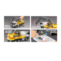 HKM-322515 Inertia Friction Ground Drilling Vehicle with Lights and Sounds for Kids Ages 2-7, 1:16 Scale Construction Toy Truck