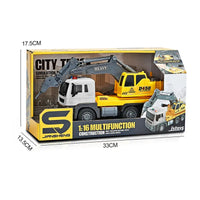 HKM-322515 Inertia Friction Ground Drilling Vehicle with Lights and Sounds for Kids Ages 2-7, 1:16 Scale Construction Toy Truck