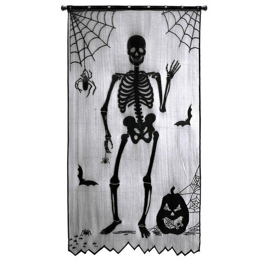 KTX-322579 Halloween Themed Semi-Shading Polyester Curtain for Festive Celebrations