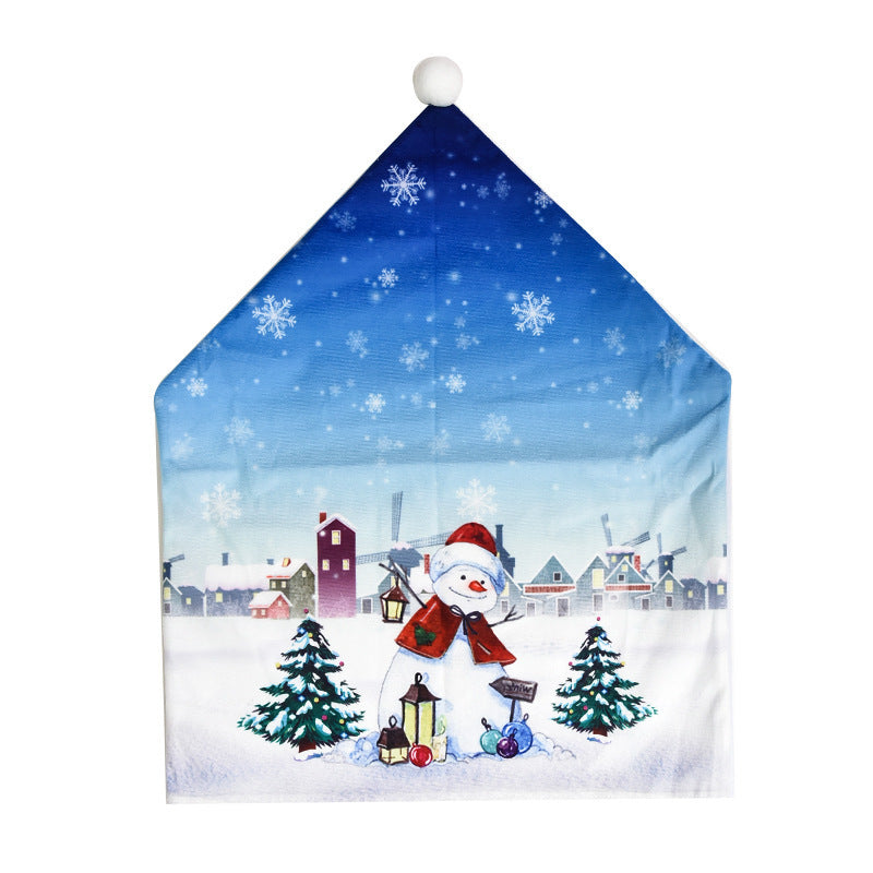 HKM-322643 Cartoon Doll Chair Cover for Christmas Decor – Ground Wool, 61CM x 47CM