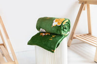HKM-322707 Cozy Flannel Firewood Blanket with Shiba Inu Design - 160x120cm
