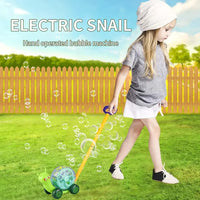 HKM-322707 Snail Trolley Electric Bubble Blower Machine for Kids Outdoor Play