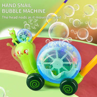 HKM-322707 Snail Trolley Electric Bubble Blower Machine for Kids Outdoor Play