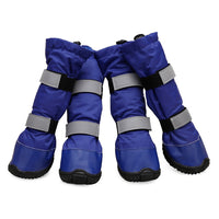 HKM-322707 Waterproof and Snowproof Pet Shoes for Dogs - Comfortable, Non-slip Rubber Rain Boots in Black and Blue