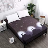 HKM-322835 Waterproof Cartoon Bed Sheet Cover for Baby Bed - Moisture-Proof and Dustproof Mattress Protector (160X200-220 cm)