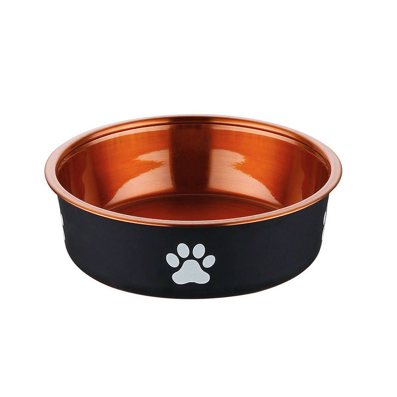 HKM-322899 Stainless Steel Pet Bowl with Anti-Tumble Non-Slip Base - Available in Bronze and Gold