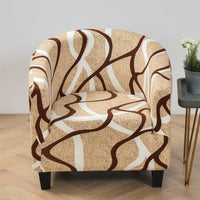 HKM-323091 Elastic Round Spandex Non-Slip Sofa Cover for Single Seat, Various Colors and Patterns