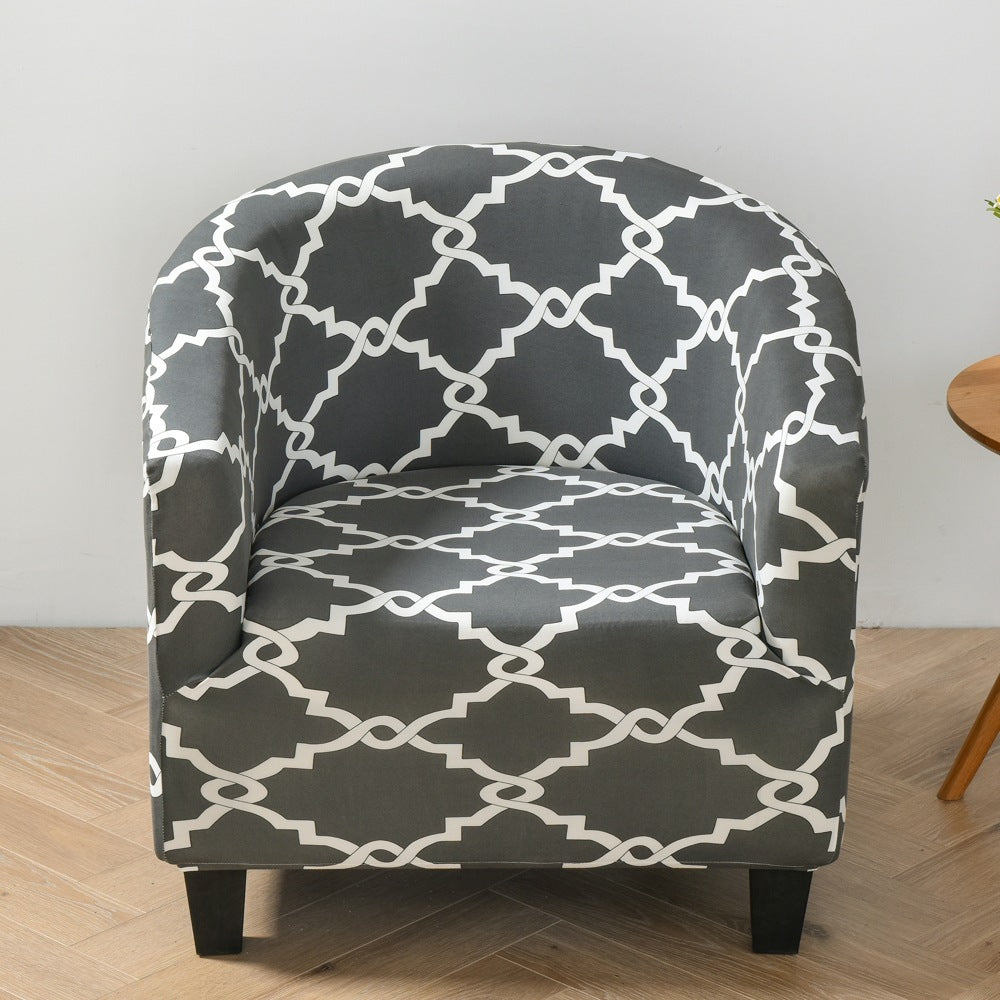 HKM-323091 Elastic Round Spandex Non-Slip Sofa Cover for Single Seat, Various Colors and Patterns