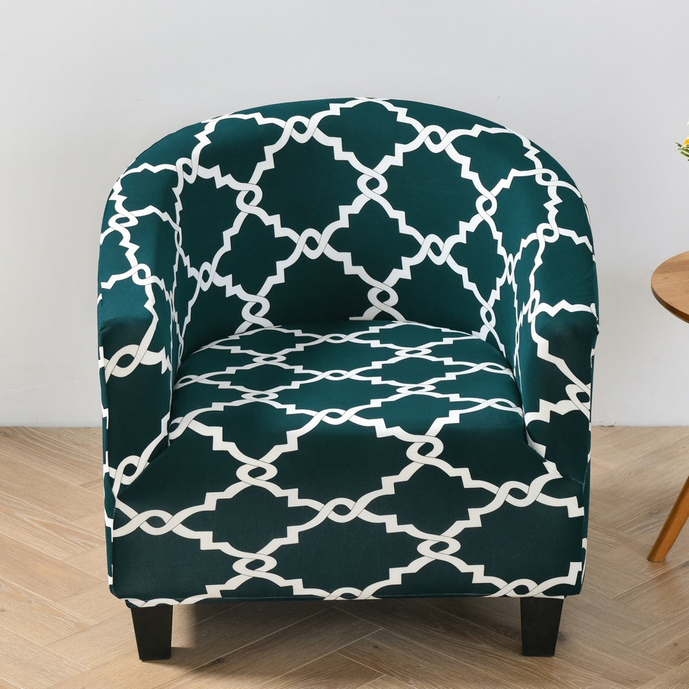 HKM-323091 Elastic Round Spandex Non-Slip Sofa Cover for Single Seat, Various Colors and Patterns