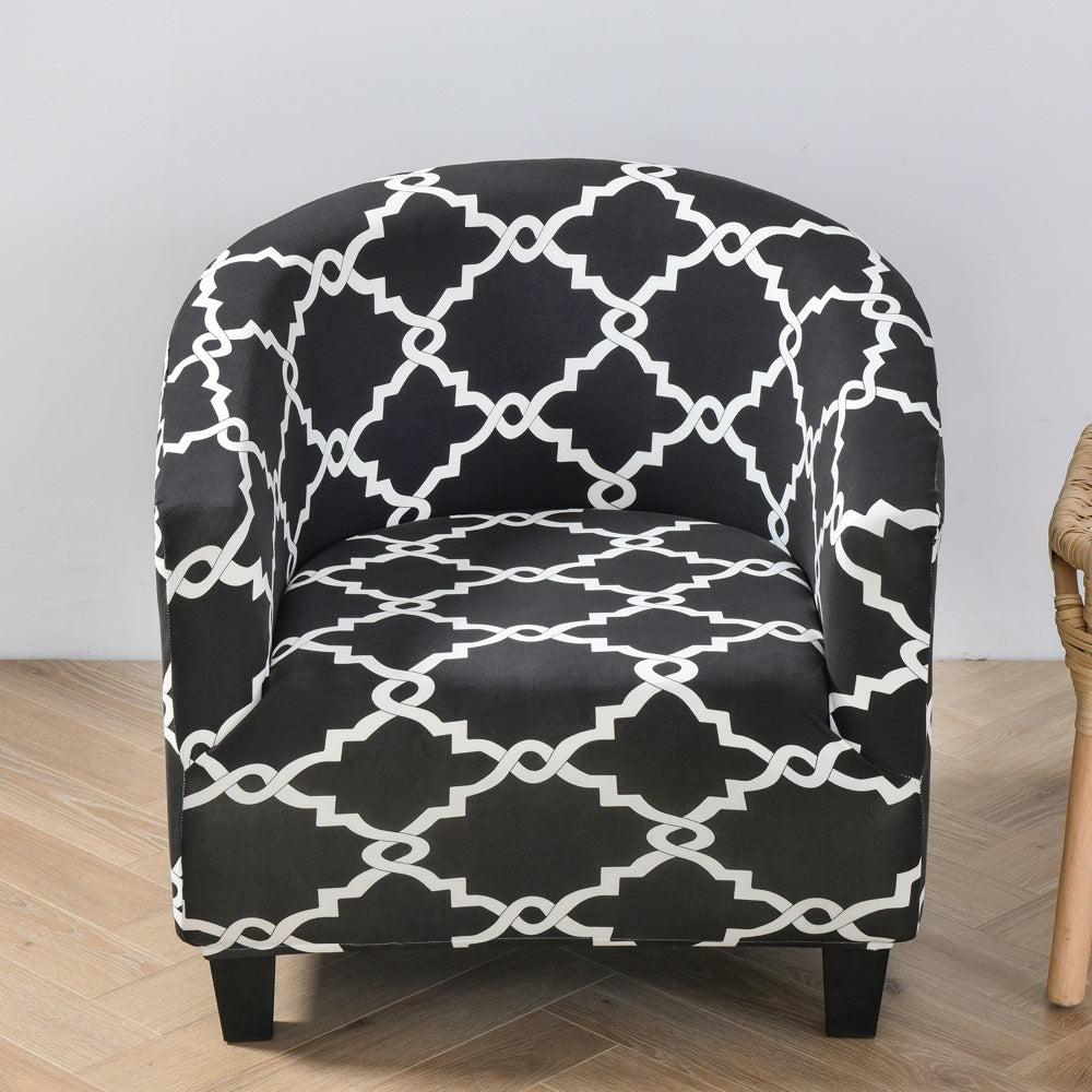 HKM-323091 Elastic Round Spandex Non-Slip Sofa Cover for Single Seat, Various Colors and Patterns