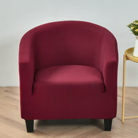 HKM-323091 Elastic Round Spandex Non-Slip Sofa Cover for Single Seat, Various Colors and Patterns