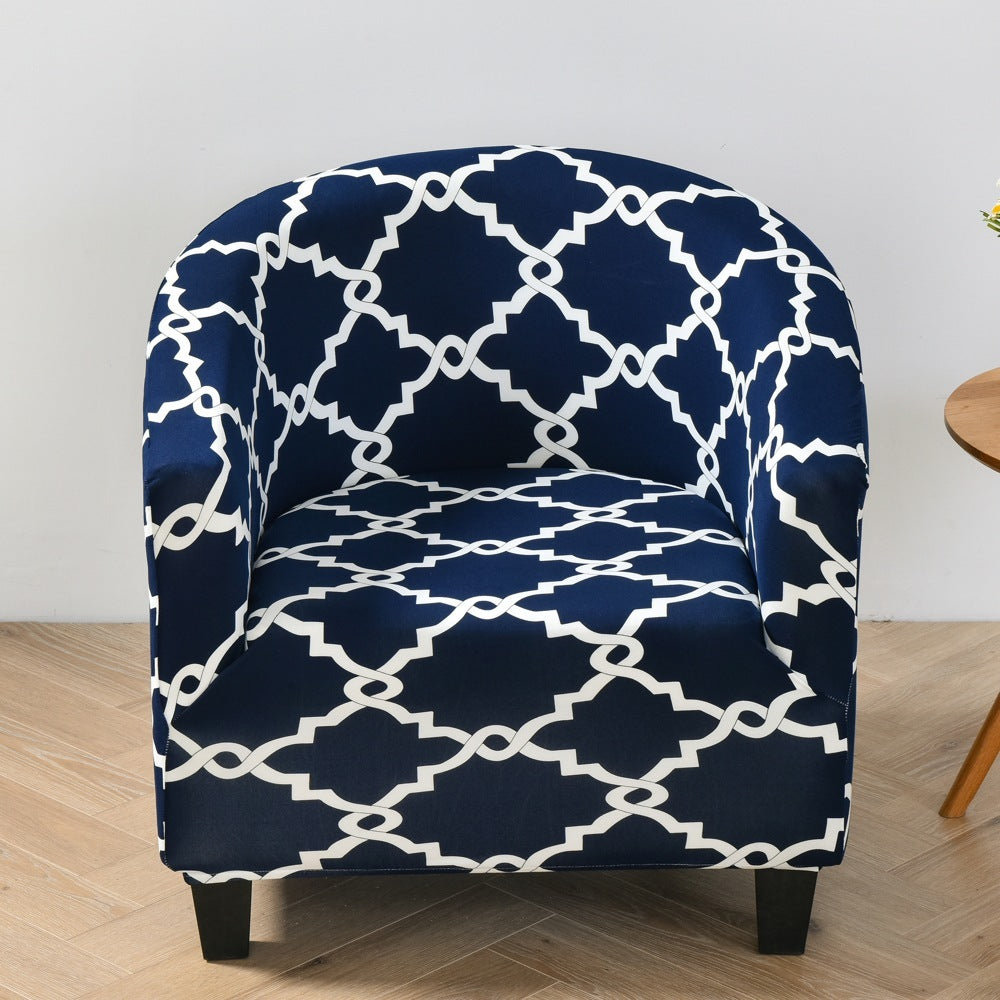 HKM-323091 Elastic Round Spandex Non-Slip Sofa Cover for Single Seat, Various Colors and Patterns