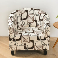 HKM-323091 Elastic Round Spandex Non-Slip Sofa Cover for Single Seat, Various Colors and Patterns
