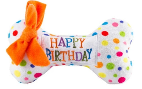 HKM-323219 Birthday Celebration Plush Toy Set for Dogs - Cake, Gift Box & Bone