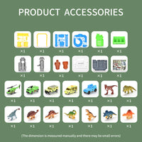 HKM-323283 Dinosaur Research Base Playset with Assembly Track and Car for Ages 3+