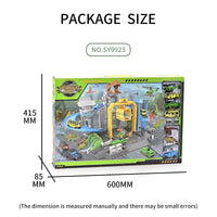 HKM-323283 Dinosaur Research Base Playset with Assembly Track and Car for Ages 3+