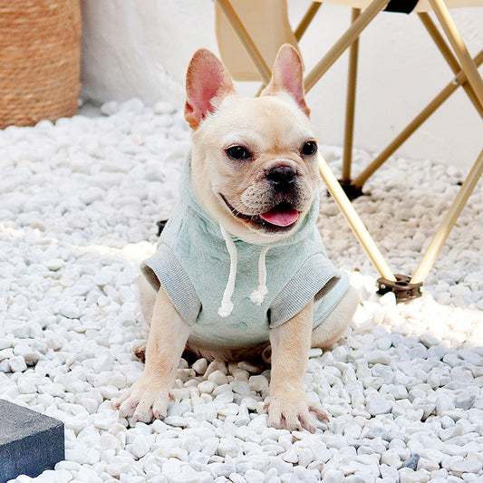 HKM-323283 Light Blue Cotton Sleeveless Sweater for Small and Medium Dogs - Sizes S to XXXL