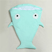 HKM-323347 Cozy Shark Newborn Sleeping Bag with Long Zipper for Easy Access