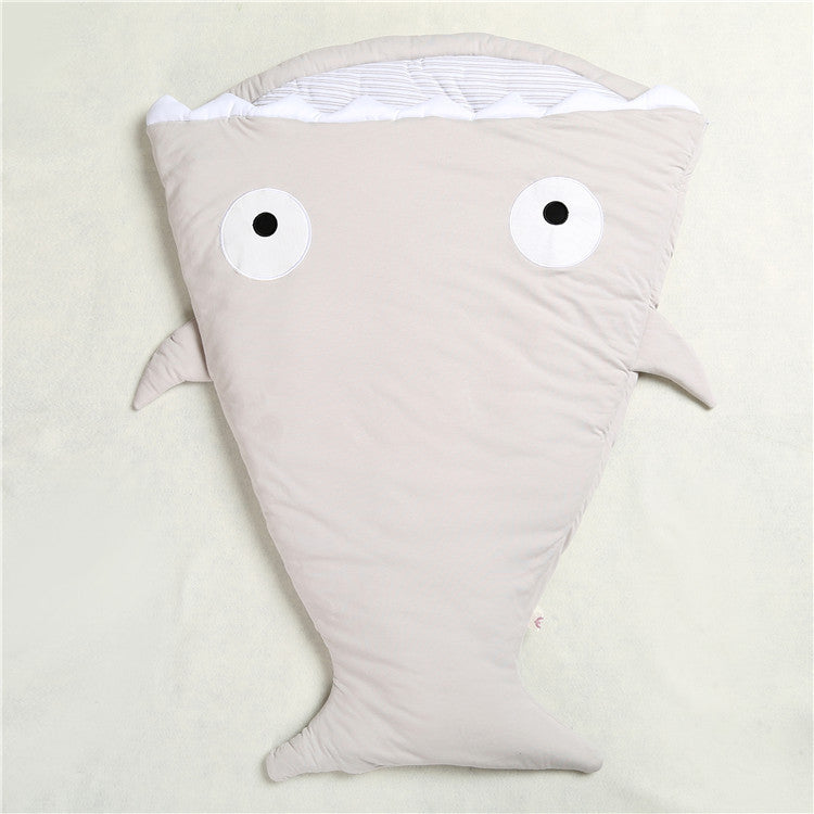 HKM-323347 Cozy Shark Newborn Sleeping Bag with Long Zipper for Easy Access