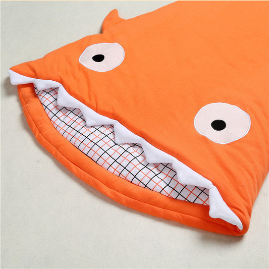 HKM-323347 Cozy Shark Newborn Sleeping Bag with Long Zipper for Easy Access