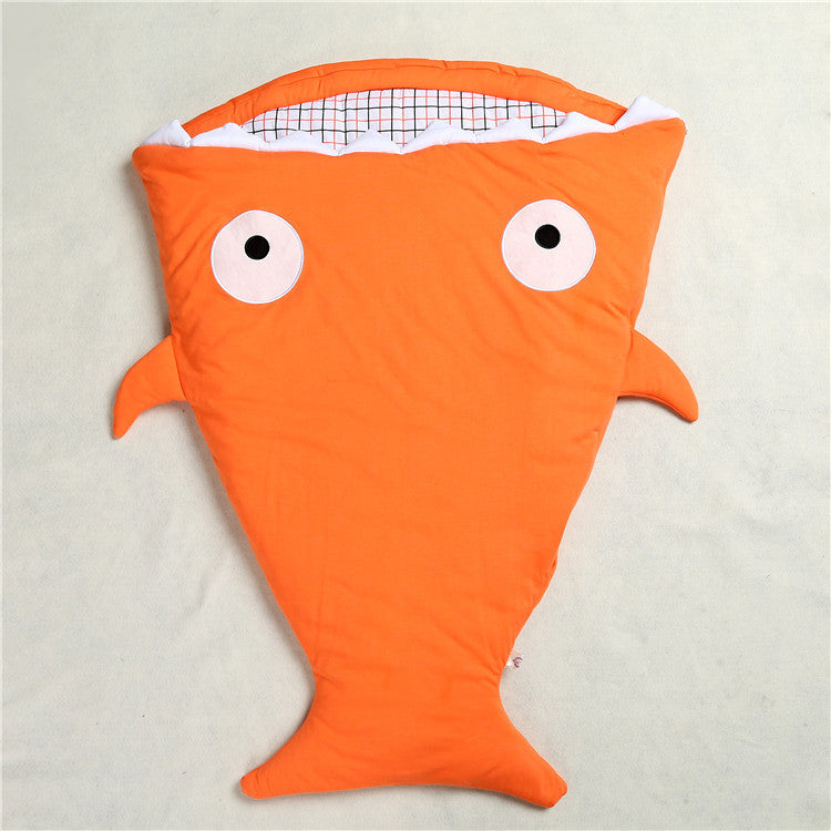 HKM-323347 Cozy Shark Newborn Sleeping Bag with Long Zipper for Easy Access