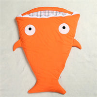 HKM-323347 Cozy Shark Newborn Sleeping Bag with Long Zipper for Easy Access