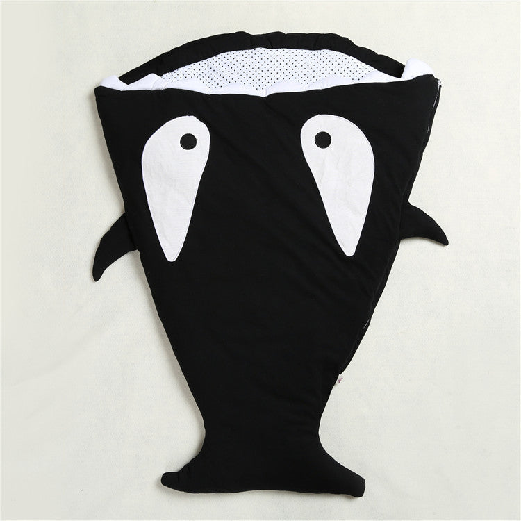 HKM-323347 Cozy Shark Newborn Sleeping Bag with Long Zipper for Easy Access