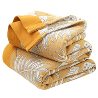 HKM-323347 Five-Layer Cotton Gauze Floral Blanket in Multiple Sizes
