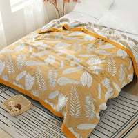 HKM-323347 Five-Layer Cotton Gauze Floral Blanket in Multiple Sizes