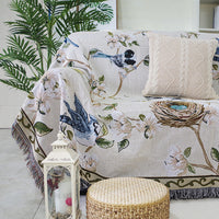 HKM-323411 Scandinavian Style Double-Sided Sofa Cover in Cotton and Polyester Blend