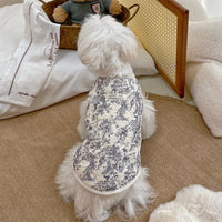 HKM-323603 Cotton-Padded Casual Pet Clothing in Chinese Ink Style and Lavender, Sizes S-XXL
