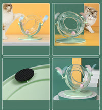 HKM-323667 Eco-Friendly Cat Toy Turntable for Self-Play and Boredom Relief, Bite-Resistant Design