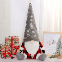 HKM-323795 Countdown Doll Ornaments with Gray and Red Hats for Christmas Decoration