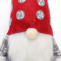 HKM-323795 Countdown Doll Ornaments with Gray and Red Hats for Christmas Decoration