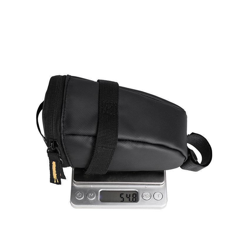 HKM-324051 Lightweight Black Bicycle Tail Saddle Bag - 1L Capacity, Durable Polyester, Compact Design