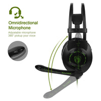 HKM-324243 Wired Over-Ear Gaming Headset with Microphone and 50mm Drivers for PC Gaming