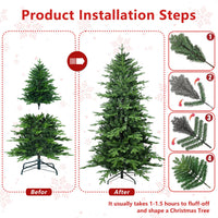 HKM-324307 Artificial Green PVC Christmas Tree – Available in 4ft, 5ft, 6.5ft, and 7.5ft Options with Hybrid Design