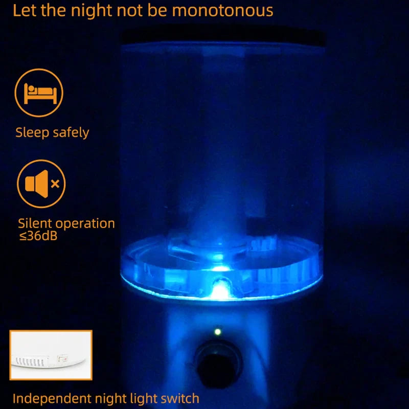 KTX-324371 Ultrasonic LED Humidifier and Air Purifier for Bedroom and Personal Use