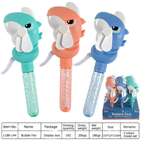 HKM-324435 Dinosaur Bubble Fan Stick Toy for Outdoor Fun - Portable Children’s Blowing Bubble Machine