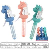 HKM-324435 Dinosaur Bubble Fan Stick Toy for Outdoor Fun - Portable Children’s Blowing Bubble Machine