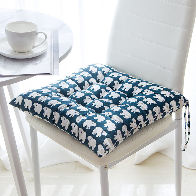 HKM-324563 Square Chair Cushion in Soft Linen and Cotton with PP Cotton Filling - Versatile, Machine Washable, 40x40cm
