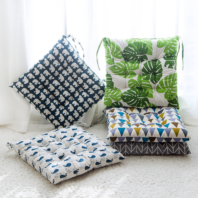 HKM-324563 Square Chair Cushion in Soft Linen and Cotton with PP Cotton Filling - Versatile, Machine Washable, 40x40cm