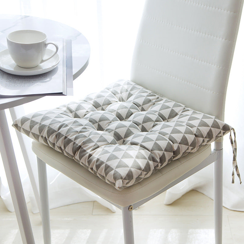 HKM-324563 Square Chair Cushion in Soft Linen and Cotton with PP Cotton Filling - Versatile, Machine Washable, 40x40cm