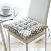 HKM-324563 Square Chair Cushion in Soft Linen and Cotton with PP Cotton Filling - Versatile, Machine Washable, 40x40cm