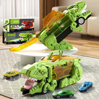 HKM-324819 Dinosaur Eating Cars Transport Truck Carrier - Friction Toy Vehicle for Kids Ages 2-13