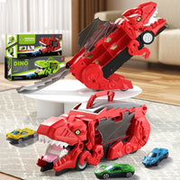 HKM-324819 Dinosaur Eating Cars Transport Truck Carrier - Friction Toy Vehicle for Kids Ages 2-13