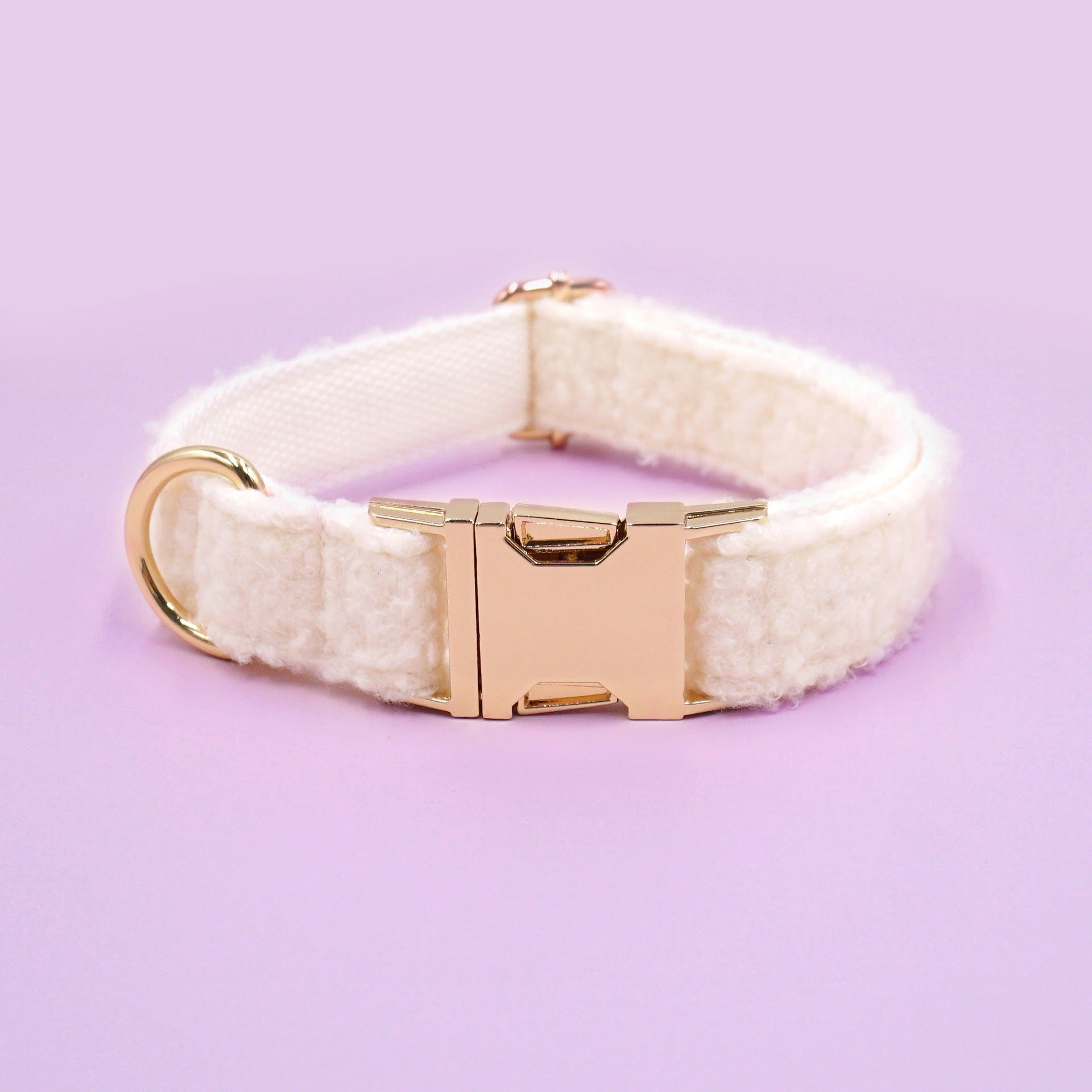 HKM-324883 Teddy Plush Pet Collar With Adjustable Lettering