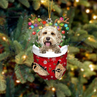 HKM-324947 Christmas Tree Dog Pendant Decoration - Modern Acrylic Holiday Ornament