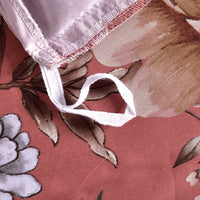 HKM-325011 Floral Double-Sided Cotton Duvet Cover Set in Red - Multiple Sizes Available